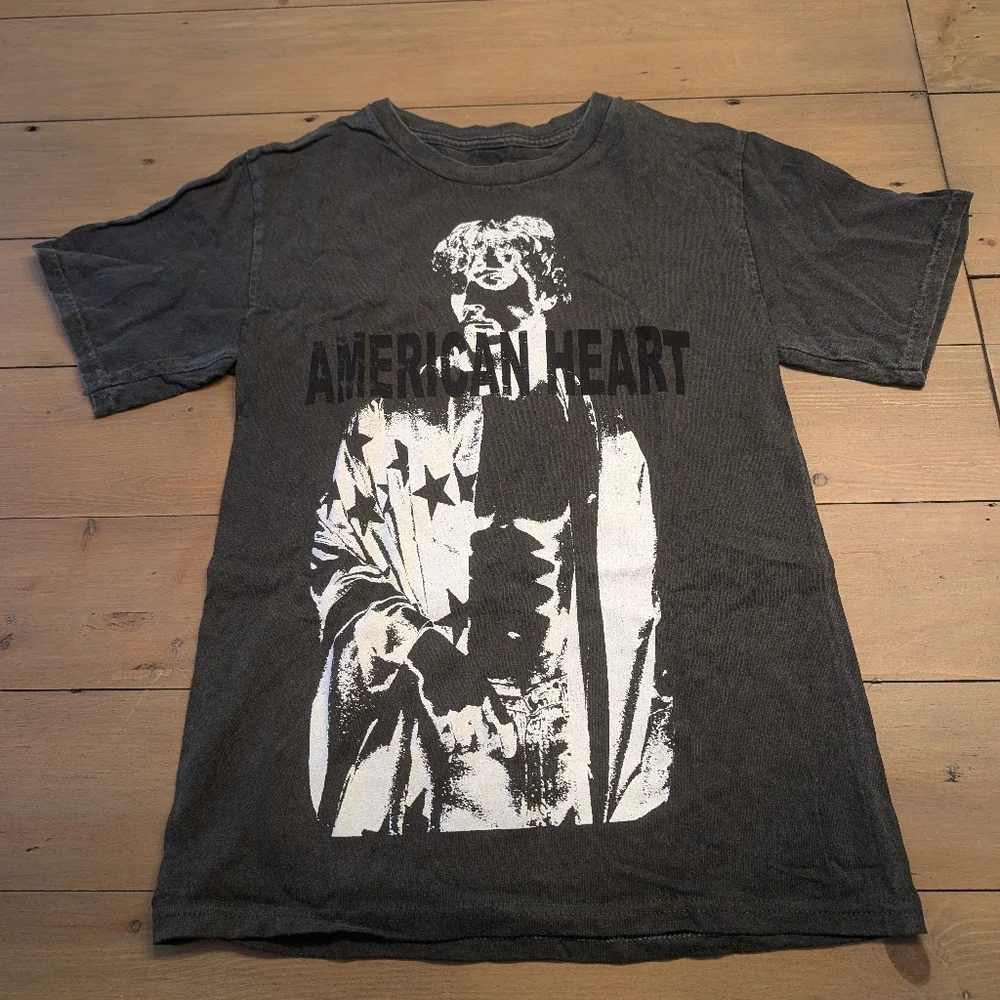 American Heart Graphic T-Shirt XXL Charcoal Black